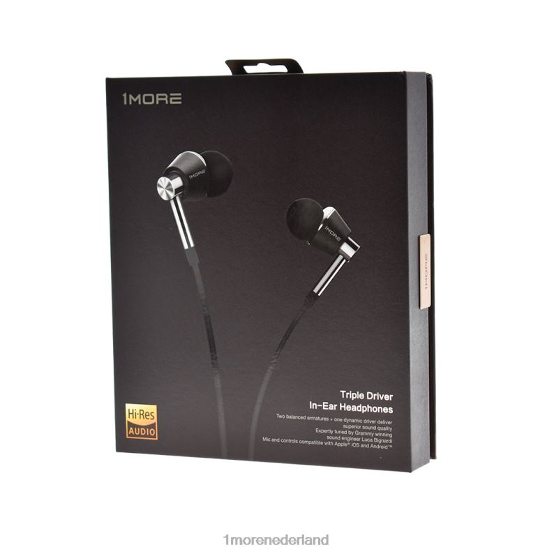 in-ear hoofdtelefoon met drie drivers zilver hoofdtelefoon 8XJ0D22 1MORE