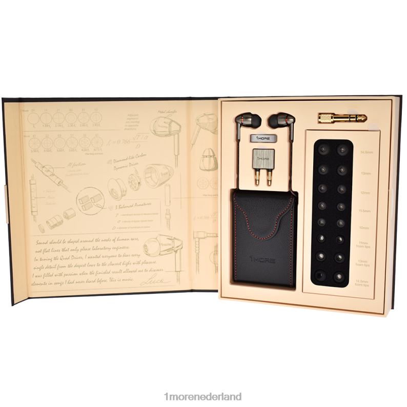 in-ear hoofdtelefoon met vier drivers grijs hoofdtelefoon 8XJ0D23 1MORE