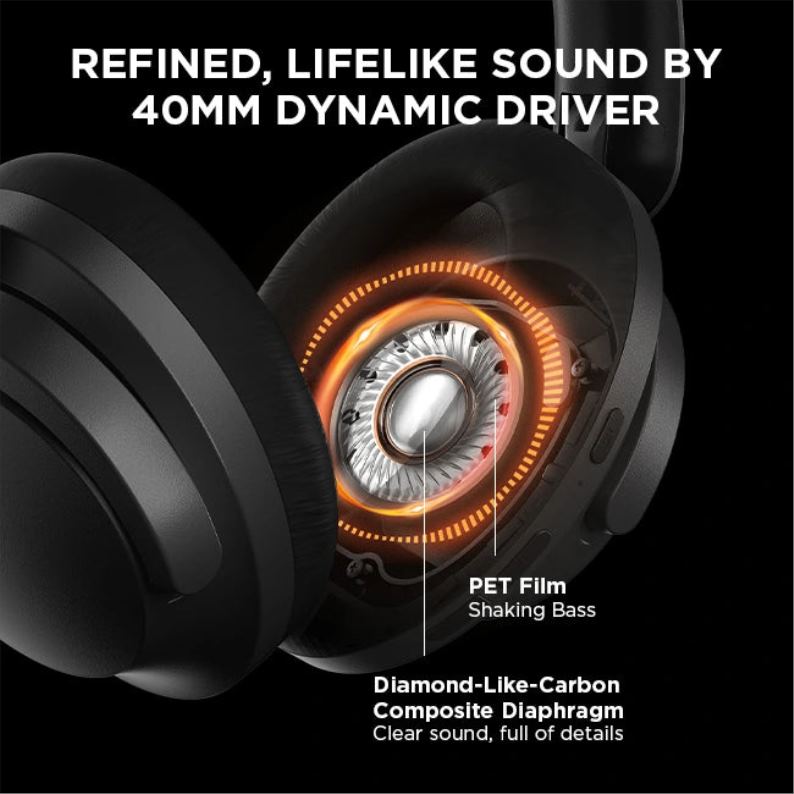 sonoflow draadloze hoofdtelefoon met actieve ruisonderdrukking zwart hoofdtelefoon 8XJ0D5 1MORE