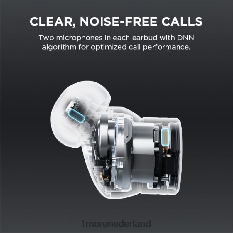 Pistonbuds pro echte draadloze hoofdtelefoon met actieve ruisonderdrukking wit hoofdtelefoon 8XJ0D14 1MORE