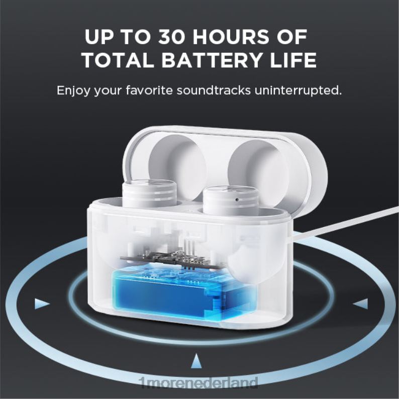 Pistonbuds pro echte draadloze hoofdtelefoon met actieve ruisonderdrukking wit hoofdtelefoon 8XJ0D14 1MORE